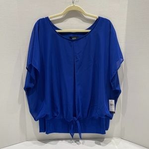 Vintage Royal Blue ALYX Short Sleeved Blouse SIZE: 3X